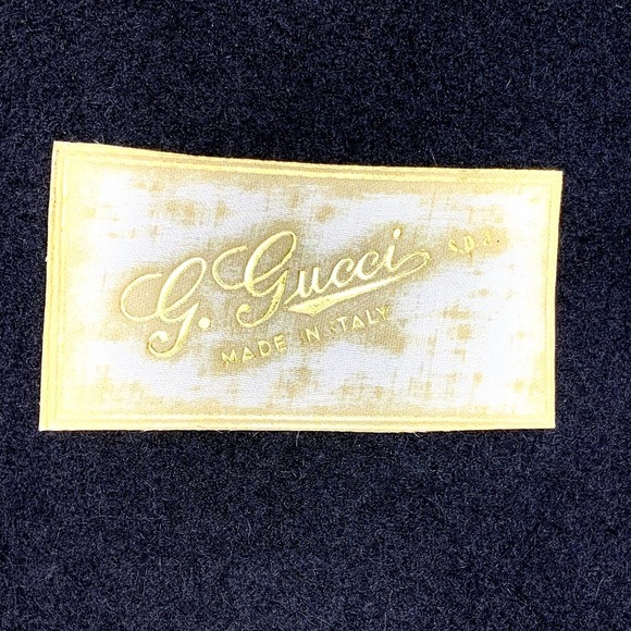 RARE 1970's GUCCI black wool felt bowler hat with classic GG logo - Picture 2 of 16